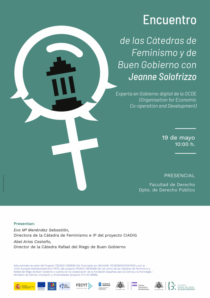 Encuentro de las Cátedras de Feminismo y de Buen Gobierno con Jeanne Solofrizzo, experta en Gobierno digital de la OCDE (Organisation for Economic C0-operation and Development).